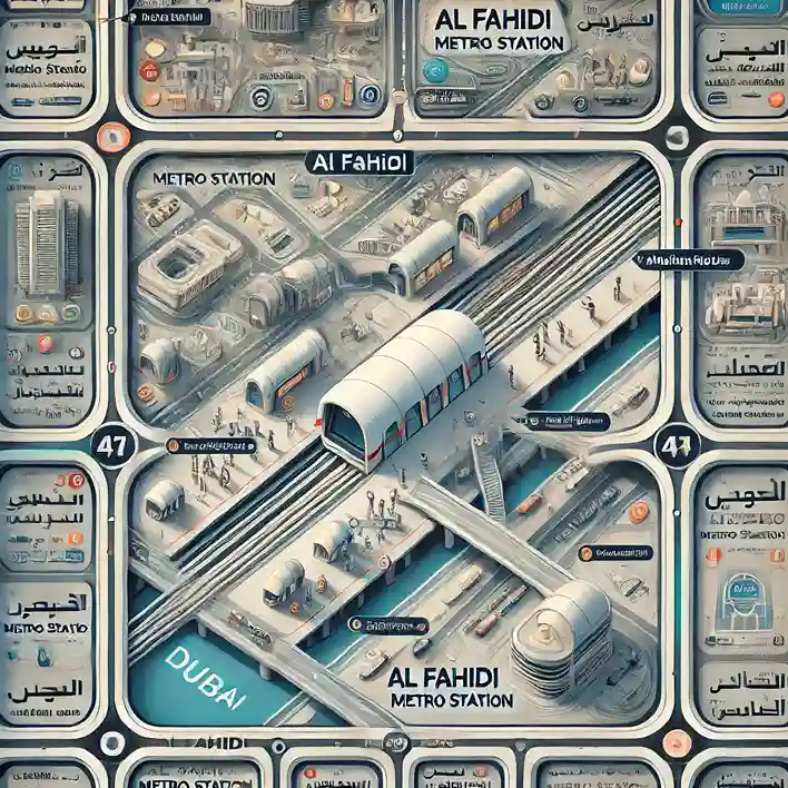 Al Fahidi Metro Station Exit Map