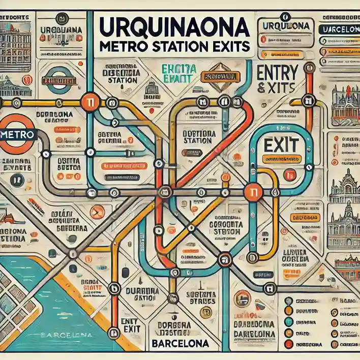 Exits From Urquinaona Metro Station