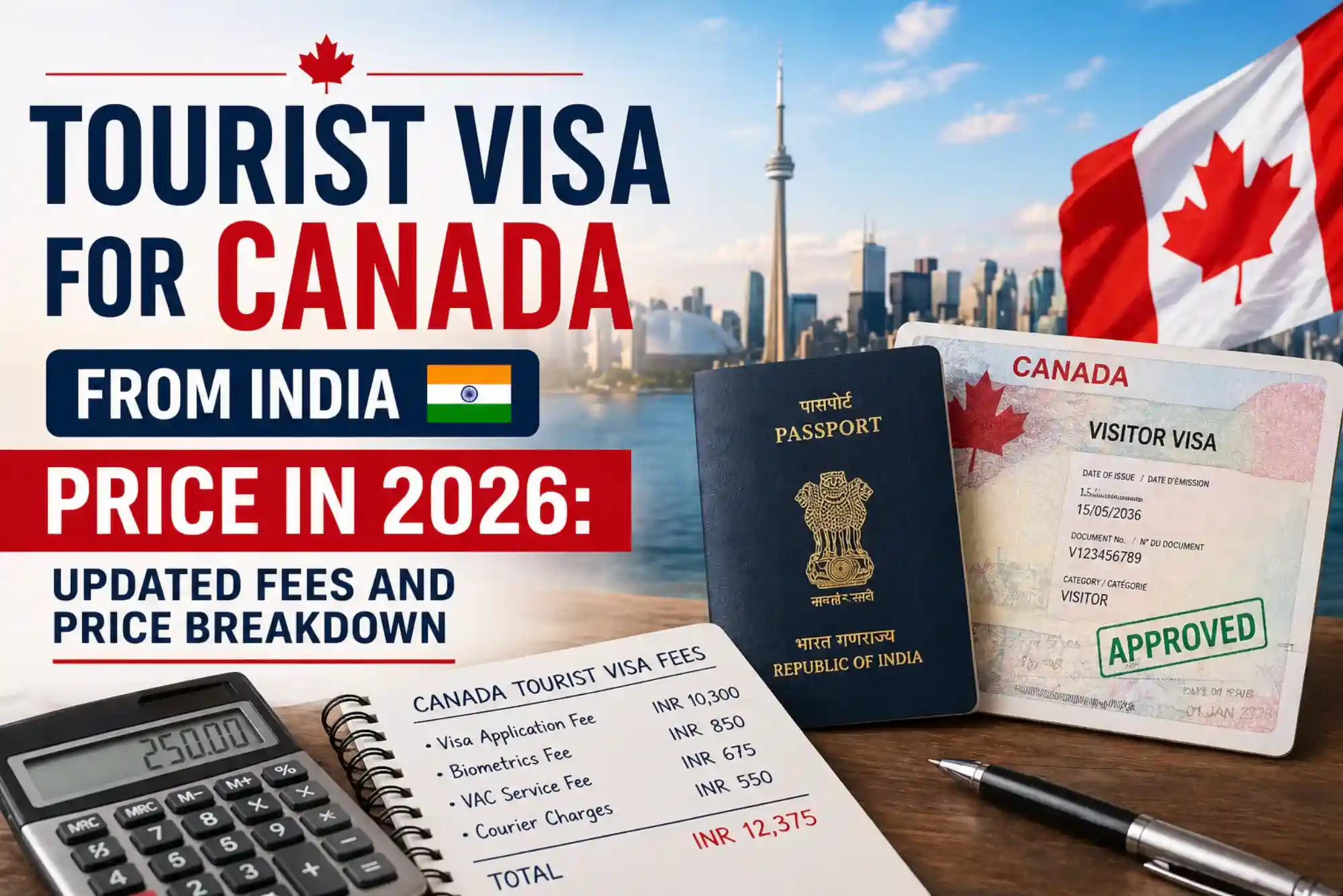 Tourist Visa for Canada from India Price in 2026 Updated Fees and Price Breakdown